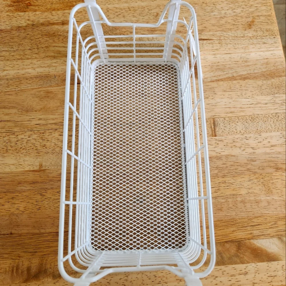 White metal Bin / Caddy